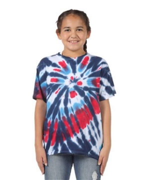 Dyenomite - Youth Rainbow Cut-Spiral Tie-Dyed T-Shirt - 20BTD