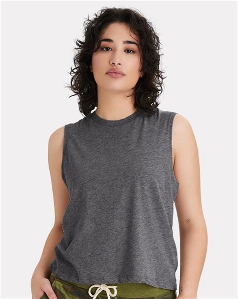 Alternative - Women's Cotton Jersey CVC Go-To Crop Muscle Tank - 1174CV