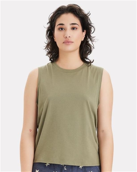 Alternative - Women's Cotton Jersey Go-To Crop Muscle Tank - 1174