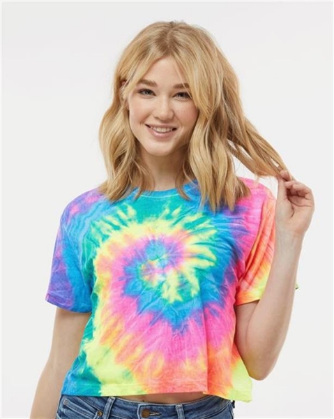 Colortone - Women's Tie-Dyed Crop T-Shirt - 1050