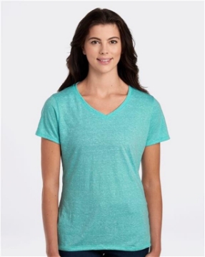 JERZEES - Women's Snow Heather Jersey V-Neck T-Shirt - 88WVR