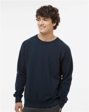 J. America - Ripple Fleece Raglan Crewneck Sweatshirt - 8707