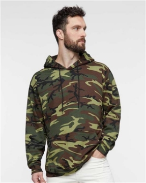 Code Five - Camo Pullover Fleece Hoodie - 3969