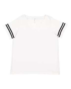 LAT - Curvy Collection Women's Vintage Football T-Shirt - 3837