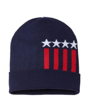 CAP AMERICA - USA-Made Patriotic Cuffed Beanie - RK12