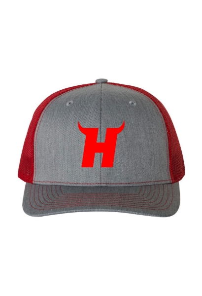 HGR - Heather Grey/ Red