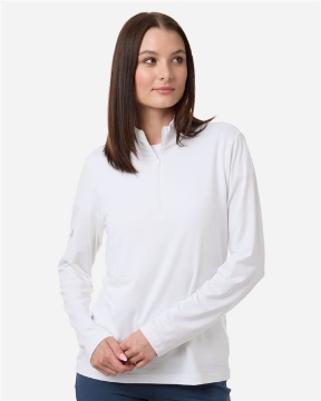 Adidas - Women's Textured Stripe Quarter-Zip Pullover - A709