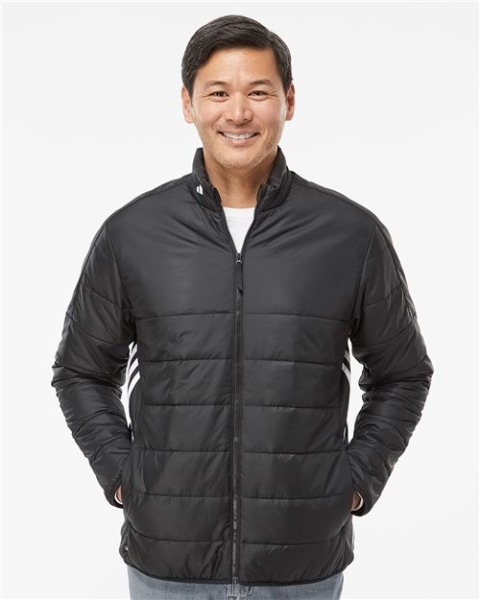 Adidas - Men's 3-Stripes Puffer Full-Zip Jacket - A570