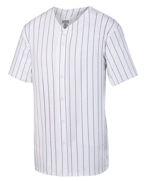 Augusta Sportswear - Unisex Pinstripe Full Button Baseball Jersey - 1685