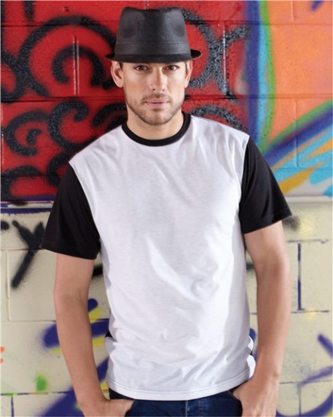 SubliVie - Men's Blackout Polyester Sublimation Tee - 1902