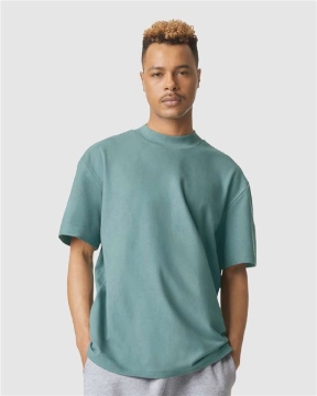 American Apparel - Unisex Pique Mockneck Tee - 1PQ