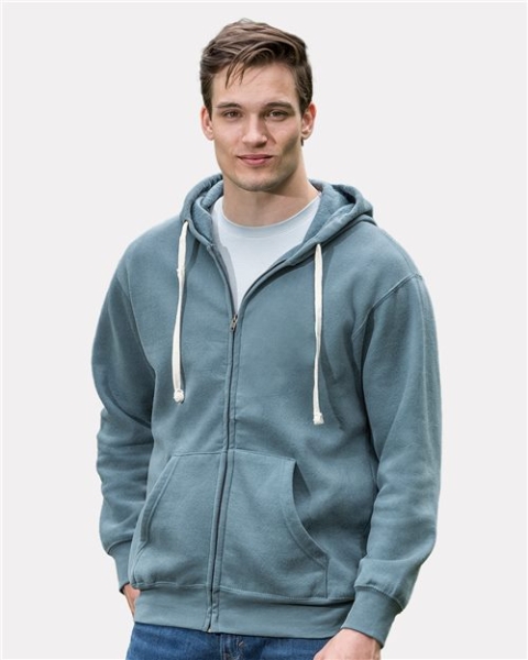 MV Sport - Unisex Vintage Fleece Full-Zip Hooded Sweatshirt - 22132