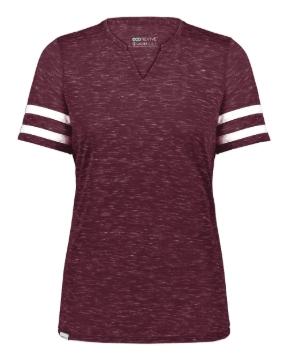 Maroon Heather/ White