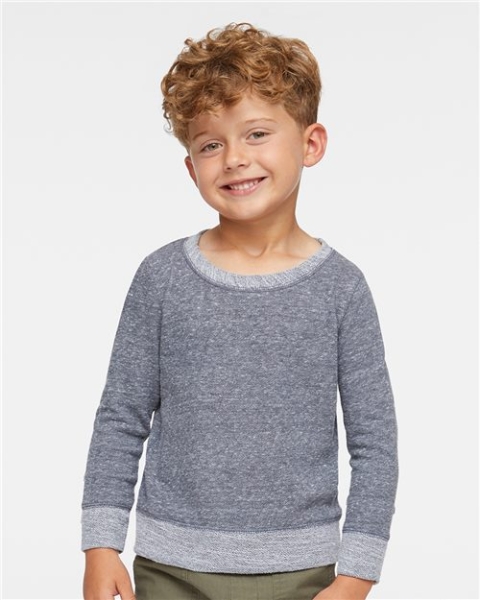 Rabbit Skins - Toddler Harborside Mélange French Terry Crewneck Sweatshirt - 3379