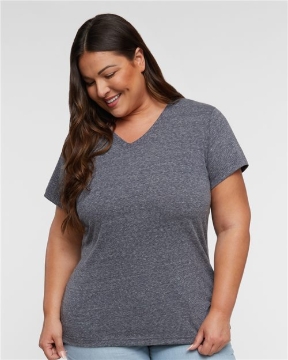 LAT - Women's Harborside Mélange V-Neck Tee - 3591