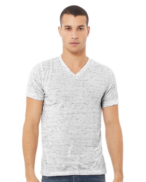 BELLA + CANVAS - Unisex Textured Jersey V-Neck Tee - 3655