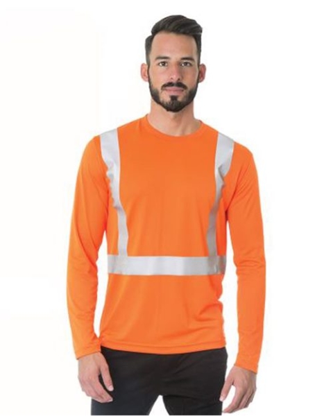 Bayside - Men's USA-Made Hi-Visibility Long Sleeve Performance T-Shirt - 3742