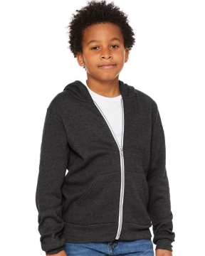 BELLA + CANVAS - Youth Sponge Fleece Full-Zip Hoodie Sweatshirt - 3739Y