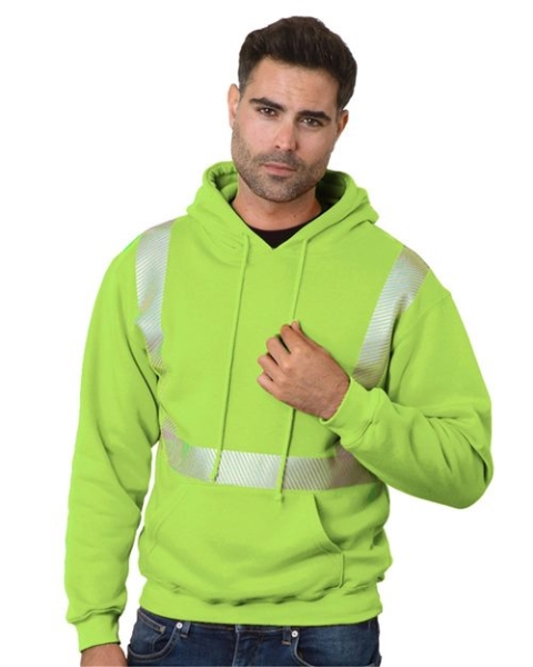Bayside - Unisex USA-Made High Visibility Hooded Sweatshirt - 3739