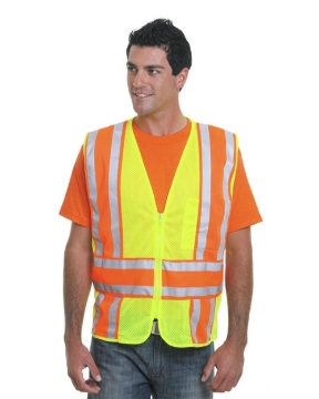 Bayside - Unisex USA-Made ANSI Safety Mesh Vest - 3787