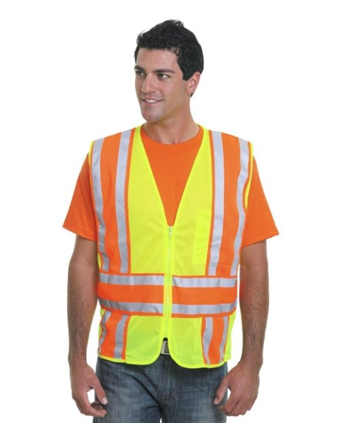 Bayside - Unisex USA-Made ANSI Safety Mesh Vest - 3787