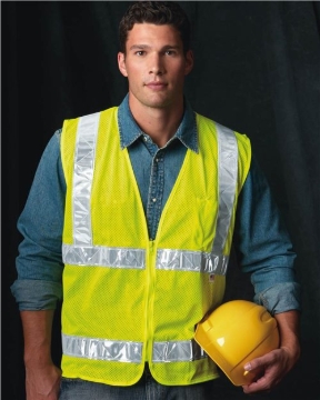 Bayside - Unisex USA-Made Mesh Safety Vest - 3785