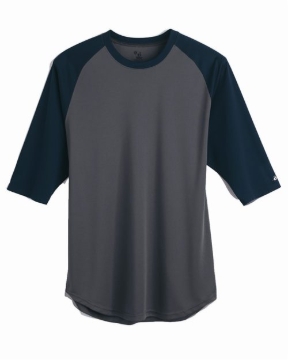 Badger - Men's B-Core Three-Quarter Sleeve Baseball T-Shirt - 4133