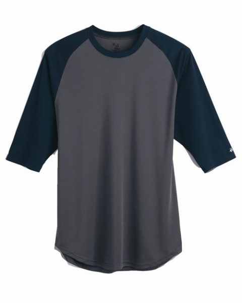 Badger - Men's B-Core Three-Quarter Sleeve Baseball T-Shirt - 4133