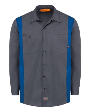 Dickies - Men's Tall Industrial Colorblocked Long Sleeve Shirt - 5524T