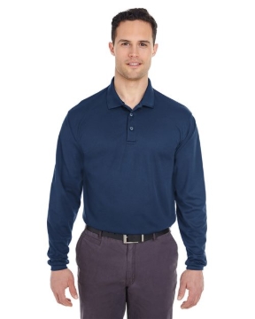 UltraClub - Men's Cool & Dry Long Sleeve Mesh Piqué Polo - 8210LS