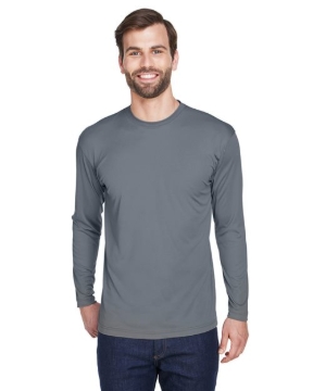UltraClub - Men's Cool & Dry Sport Long Sleeve Performance Interlock T-Shirt - 8422