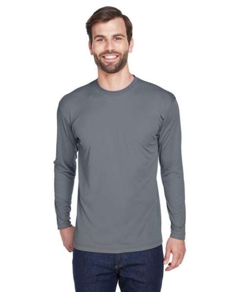 UltraClub - Men's Cool & Dry Sport Long Sleeve Performance Interlock T-Shirt - 8422