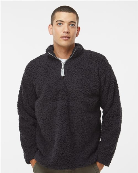 J. America - Men's Sherpa Quarter-Zip Pullover - 8454