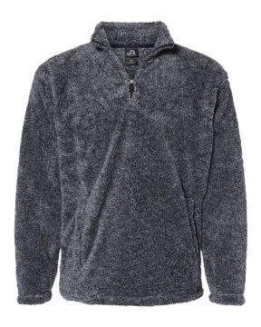 J. America - Unisex Boundary Shag Frosty Sherpa Quarter-Zip Pullover - 8464