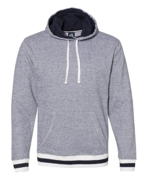J. America - Unisex Peppered Fleece Lapover Hooded Sweatshirt - 8701