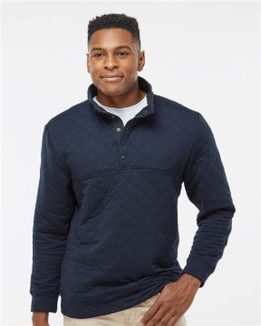 J. America - Men's Quilted Half-Snap Pullover - 8890