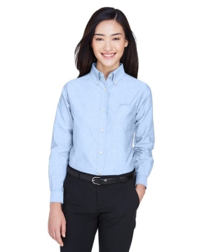 UltraClub - Women's Classic Wrinkle-Resistant Oxford Shirt - 8990