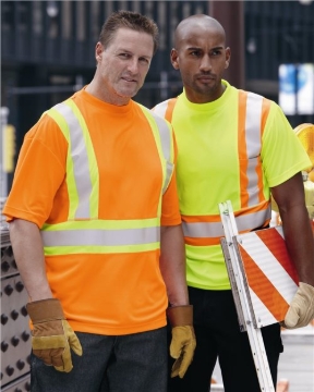 Kishigo - Unisex Class 2 Flat Stitch Self-Fabric Panels T-Shirt - 9120-9121