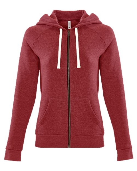 Next Level - Women's Malibu Raglan Full-Zip Hoodie Sweatshirt - 9603