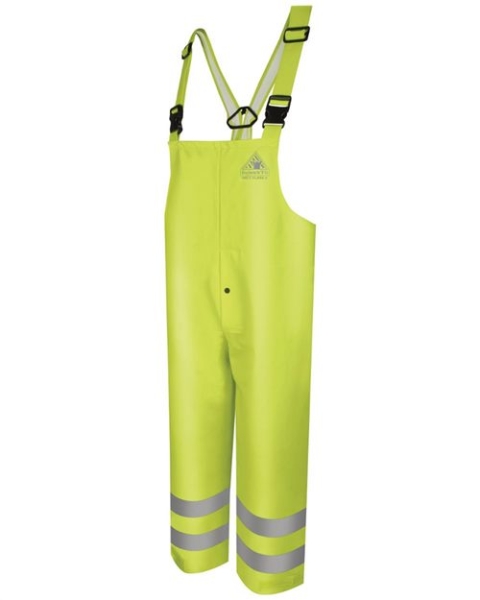 Bulwark - Men's Hi-Visibility Flame-Resistant Rain Bib Overall - 10 oz. - BXN4