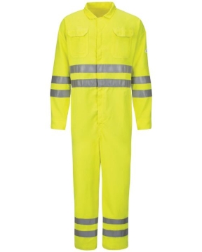 Bulwark - Men's Hi-Vis Deluxe Coverall with Reflective Trim - CoolTouch® 2 - 7 oz. - CMD8