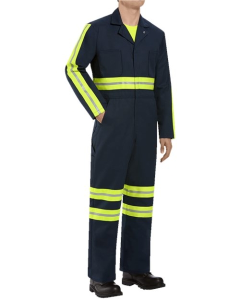 Red Kap - Men's Tall Enhanced Visibility Action Back Coverall - CT10ENT
