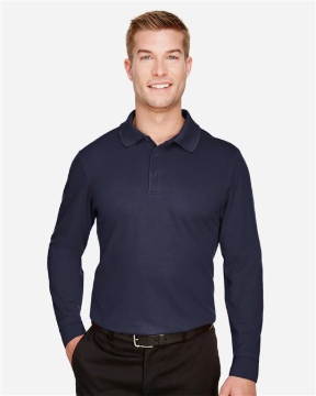 Devon & Jones - Men's Tall CrownLux Performance® Plaited Long Sleeve Polo - DG20LT