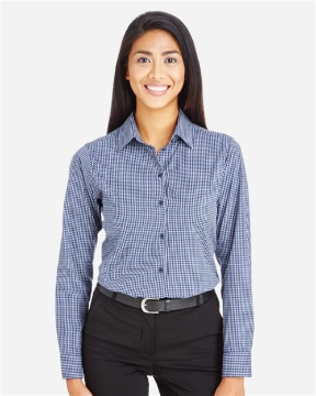 Devon & Jones - Women's CrownLux Performance® Tonal Mini Check Woven Dress Shirt - DG535W
