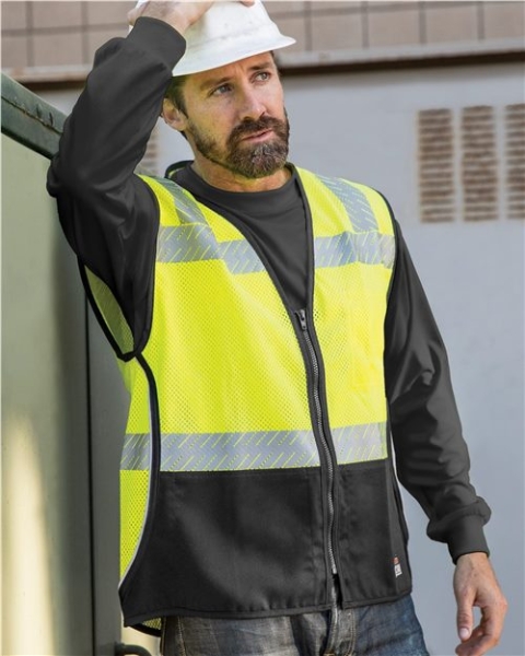 Kishigo - Unisex Premium Black Series® FR Black Bottom Mesh Vest - FM410