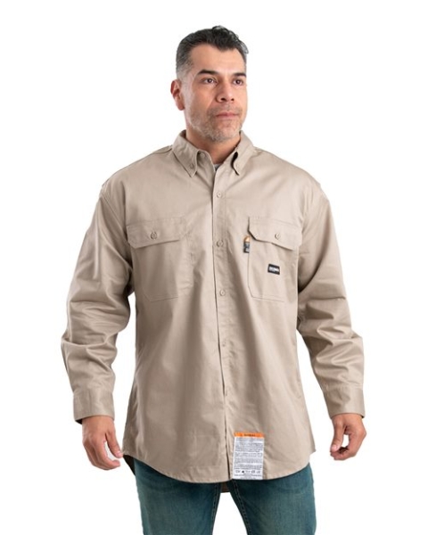 Berne Apparel - Men's Tall Flame-Resistant Button Down Work Shirt - FRSH10T