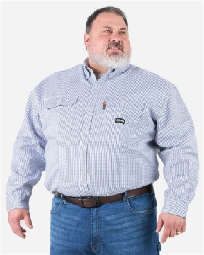 Berne Apparel - Men's Tall Flame-Resistant Down Plaid Work Shirt - FRSH21T