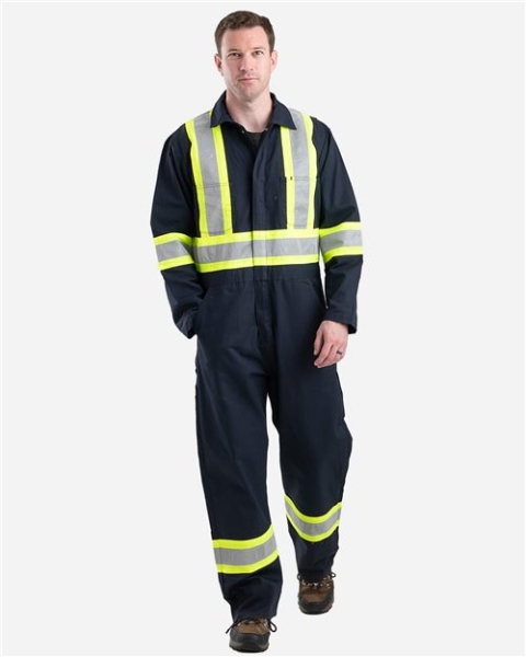 Berne Apparel - Men's Safety Striped Unlined Coverall - HVC250