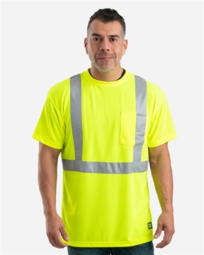 Berne Apparel - Men's Tall Hi-Vis Class 2 Performance T-Shirt - HVK012T