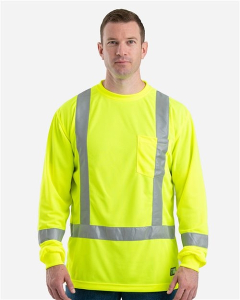 Berne Apparel - Men's Hi-Vis Class 3 Performance Pocket T-Shirt - HVK013